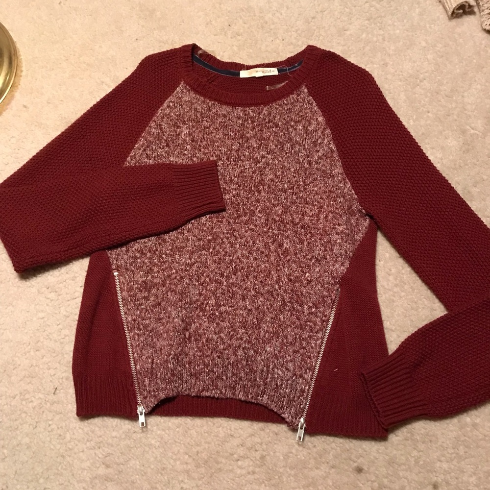 Rewind double zipper sweater